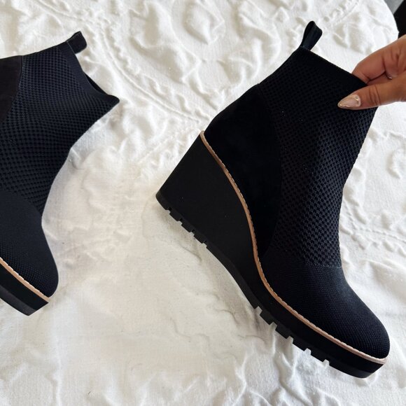 Eileen Fisher Quill Platform Wedge Bootie Size 10 New - Picture 4 of 5